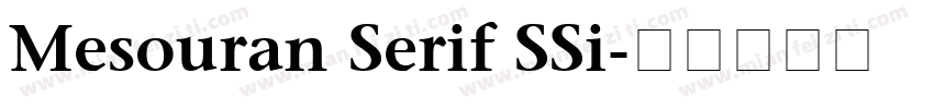 Mesouran Serif SSi字体转换